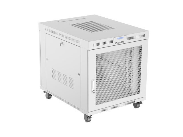 ARMADIO PER INSTALLAZIONE A RACK 19" 15U 800X1000 GRIGIO LCD PORTA PERFORATA LANBERG (CONFEZIONE PIATTA)
