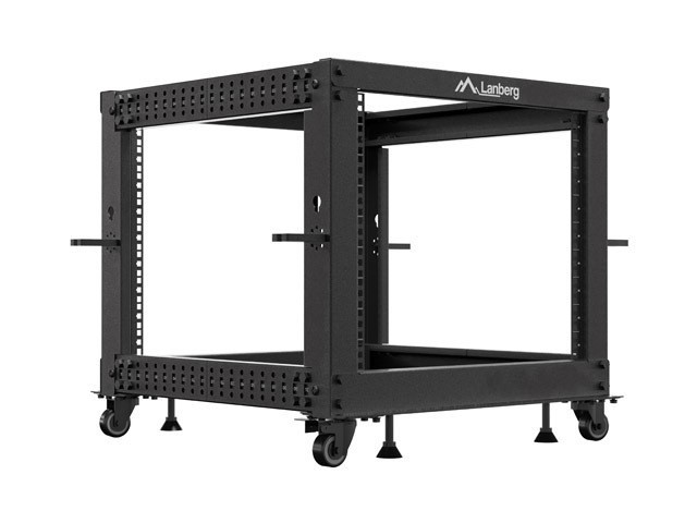 RACK APERTO 19" 9U 600X600-1100 REGOLABILE NERO LANBERG