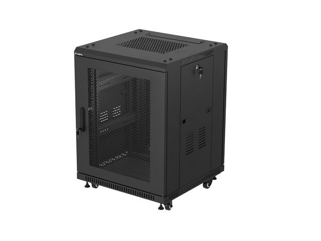 RACK DI INSTALLAZIONE 19" 15U 600X600 NERO PORTA PERFORATA LANBERG (CONFEZIONE PIATTA)