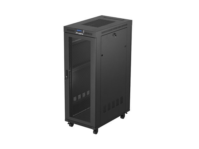ARMADIO PER INSTALLAZIONE A RACK 19" 32U 600X1000 NERO LCD PORTA PERFORATA LANBERG (CONFEZIONE PIATTA)