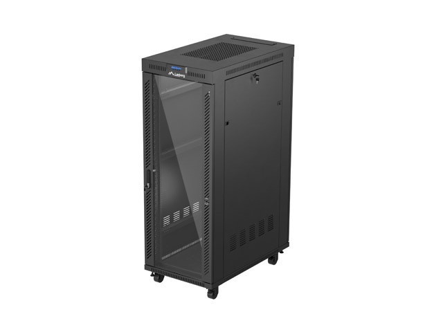 RACK DI INSTALLAZIONE 19" 32U 600X1000 NERO LANBERG LCD PORTA VETRO (CONFEZIONE PIATTA)