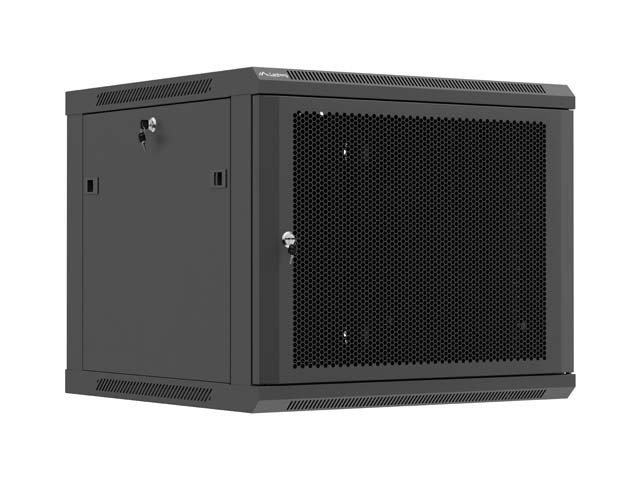 RACK DI INSTALLAZIONE 19" 9U 600X600 NERO PORTA PERFORATA LANBERG (CONFEZIONE PIATTA)