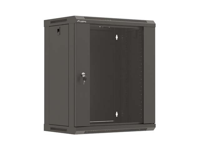RACK DI INSTALLAZIONE 19" 12U 540X350 NERO CON PORTA IN VETRO LANBERG (CONFEZIONE PIATTA)