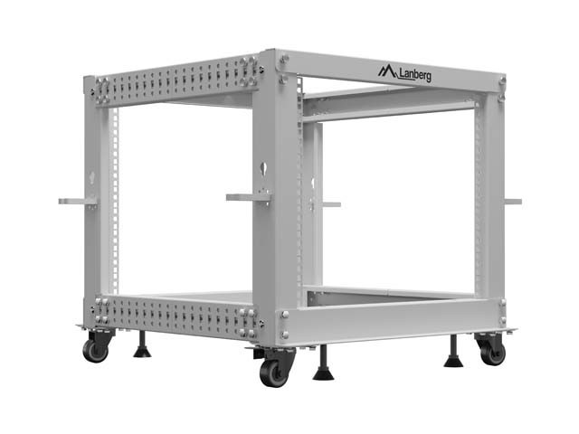 RACK APERTO 19" 9U 600X600-1100 REGOLABILE GRIGIO LANBERG