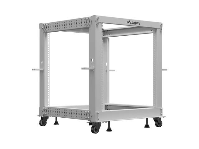 RACK APERTO 19" 12U 600X600-1100 REGOLABILE GRIGIO LANBERG